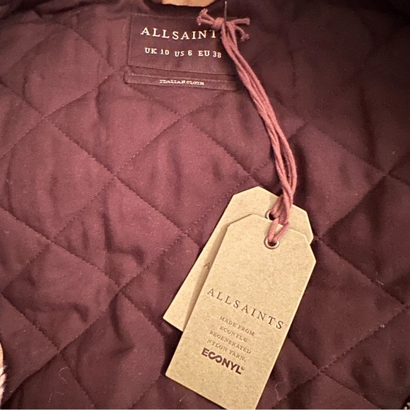 NWT All Saints Suri Bomber in Olive - Picture 8 of 9